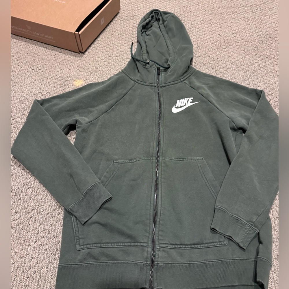 Nike Olive Full-Zip Hoodie